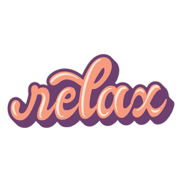 Relax Retro Lettering PNG Design