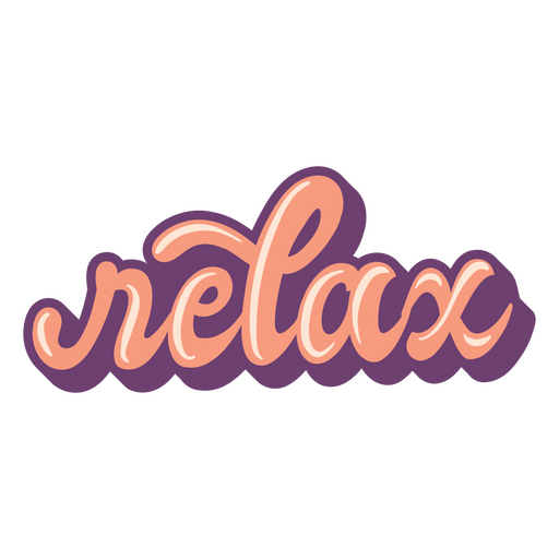 Relaxe letras retrô Desenho PNG