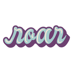 Roar letras retrô Desenho PNG