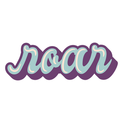 Roar letras retrô Desenho PNG