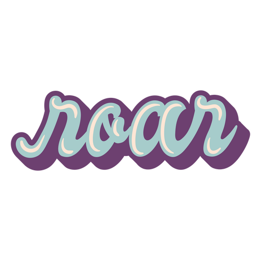 Roar Retro Lettering PNG Design