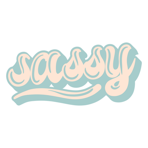 Sassy Retro Lettering PNG Design