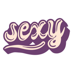 Letras retro sexy Diseño PNG