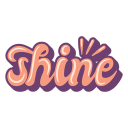 Leuchten Sie Retro-Schriftzug PNG-Design