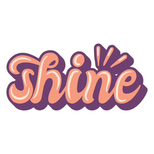 Shine Retro Lettering PNG Design