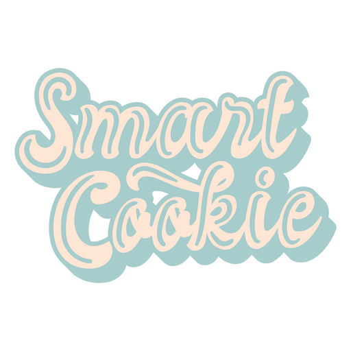 Letras retrô de cookies inteligentes Desenho PNG