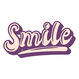 Sonrisa palabra rosa letras Diseño PNG