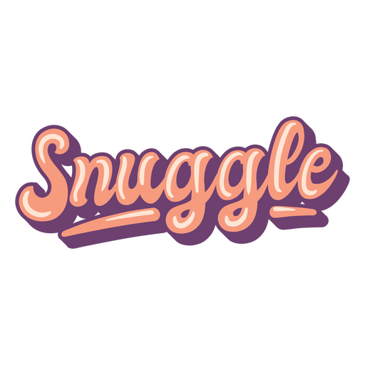 Snuggle pink word lettering PNG Design
