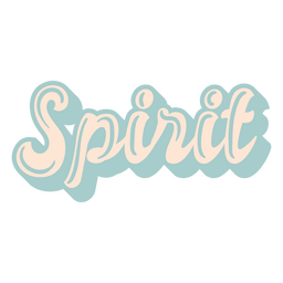 Spirit retro word lettering