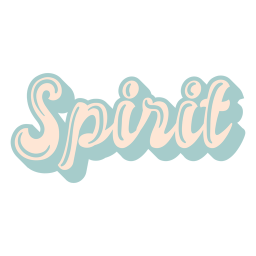 Spirit retro word lettering