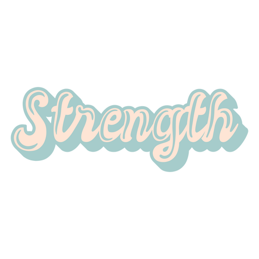 Strength word lettering PNG Design
