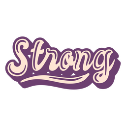 Starke Wortbeschriftung PNG-Design