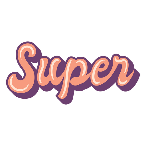 Super word lettering PNG Design