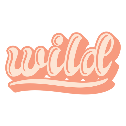 Wild pink lettering word PNG Design