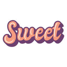 Letras de palavras doces Desenho PNG
