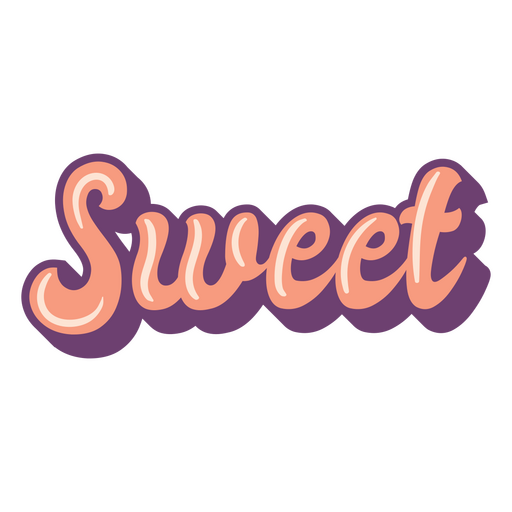 Sweet word lettering