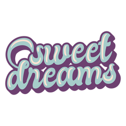 Letras de cotización brillante de dulces sueños Diseño PNG