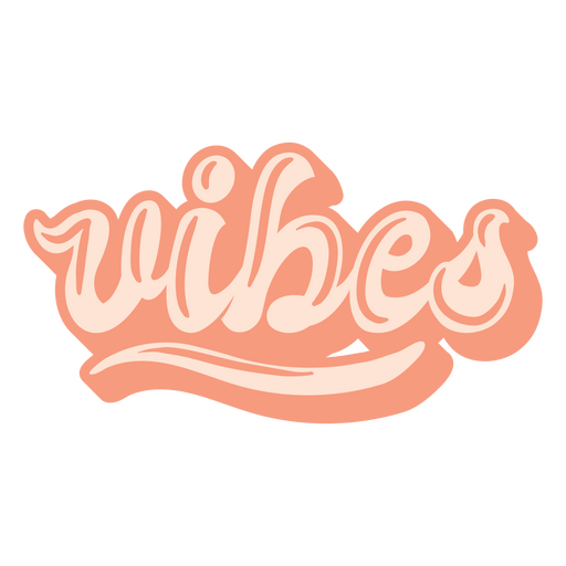 Vibes pink word lettering PNG Design