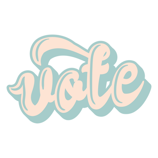 Vote pink word lettering PNG Design