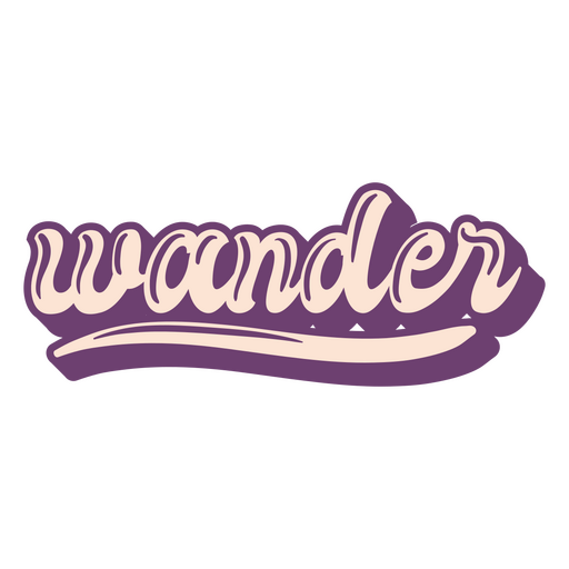 Wander retro lettering word
