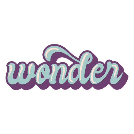 Wonder blue word lettering PNG Design