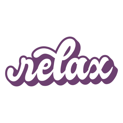 Relax word lettering