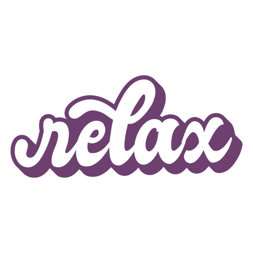 Relaxe letras de palavras Desenho PNG