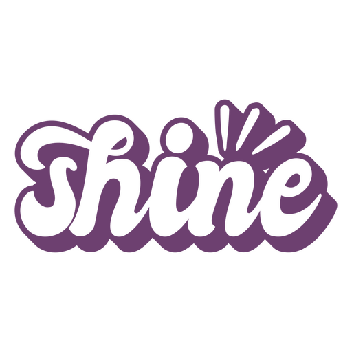 Shine word lettering PNG Design