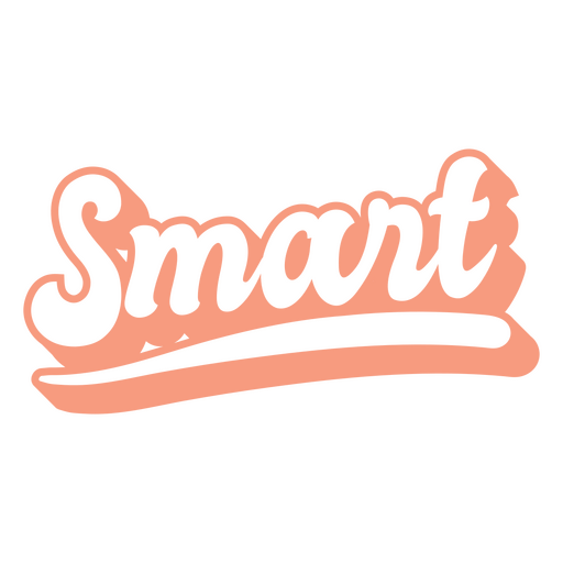 Smart pink word lettering PNG Design