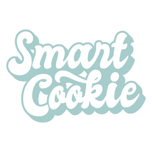 Citação de letras azuis de cookie inteligente Desenho PNG