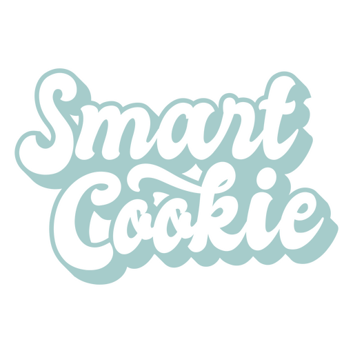 Smart-Cookie-Blau-Schriftzug-Zitat PNG-Design