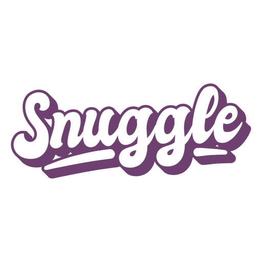 Snuggle retro word lettering PNG Design