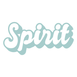 Spirit blaue Wortbeschriftung PNG-Design