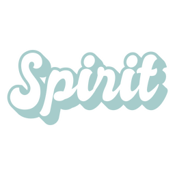 Spirit blue word lettering