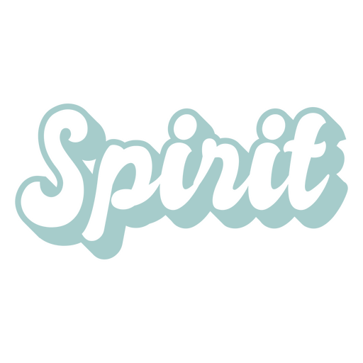 Spirit blaue Wortbeschriftung PNG-Design