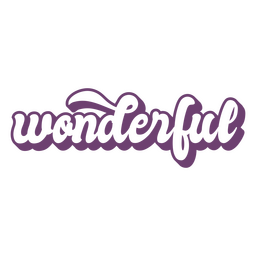 Letras de palavras maravilhosas Desenho PNG