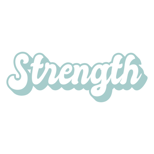 Strenght word lettering PNG Design