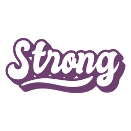 Starke lila Wortbeschriftung PNG-Design