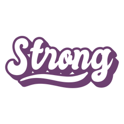 Strong purple word lettering PNG Design Transparent PNG
