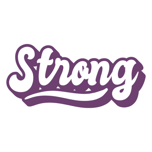 Strong purple word lettering