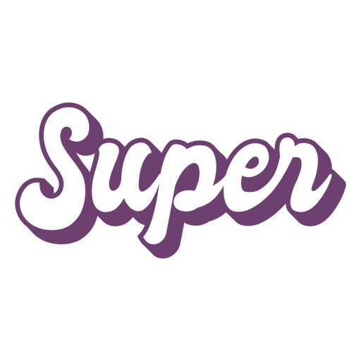 Super retro word lettering PNG Design