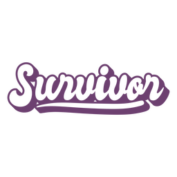 Survivor purple word lettering PNG Design Transparent PNG