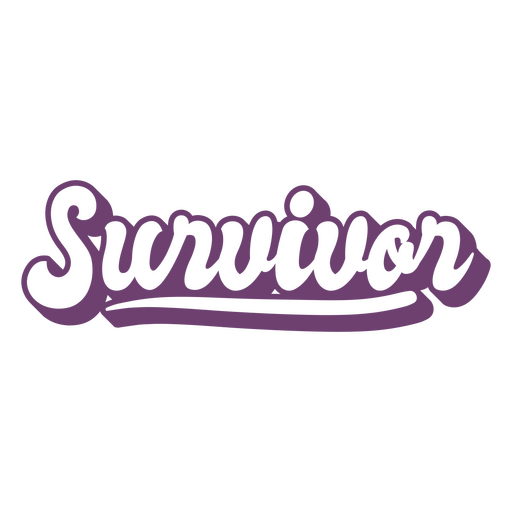 Survivor purple word lettering PNG Design