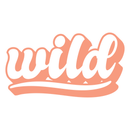 Letras de palavras selvagens Desenho PNG
