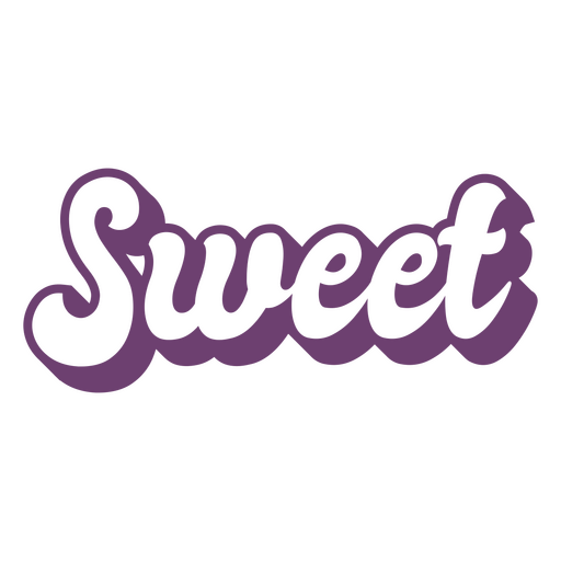 Sweet retro word lettering PNG Design