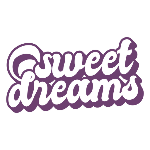 Cita retro de dulces sueños Diseño PNG