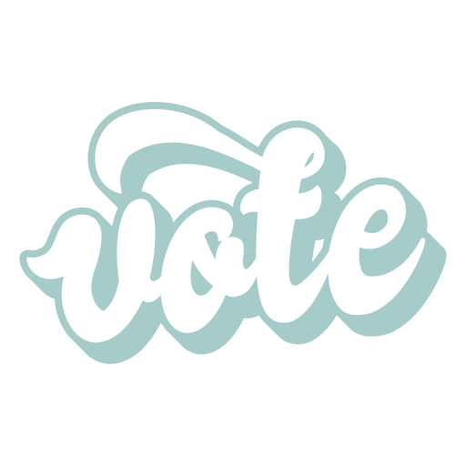 Votar palabra azul letras Diseño PNG