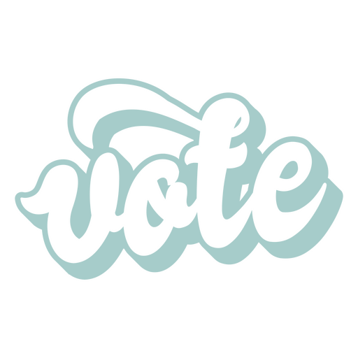 Vote letras de palavra azul Desenho PNG