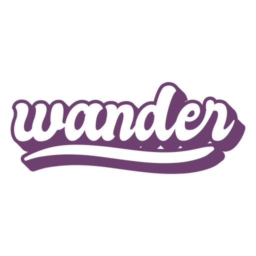 Wonder purple word lettering