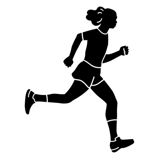 Laufende Seitenansicht des Mädchens PNG-Design